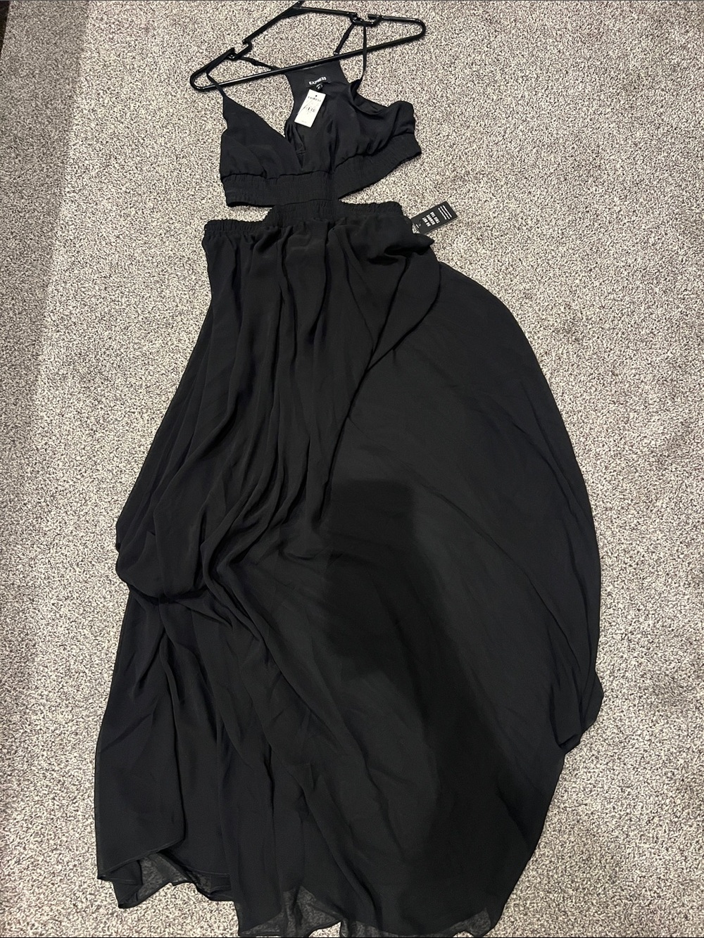 Express Black Cutout Maxi Dress